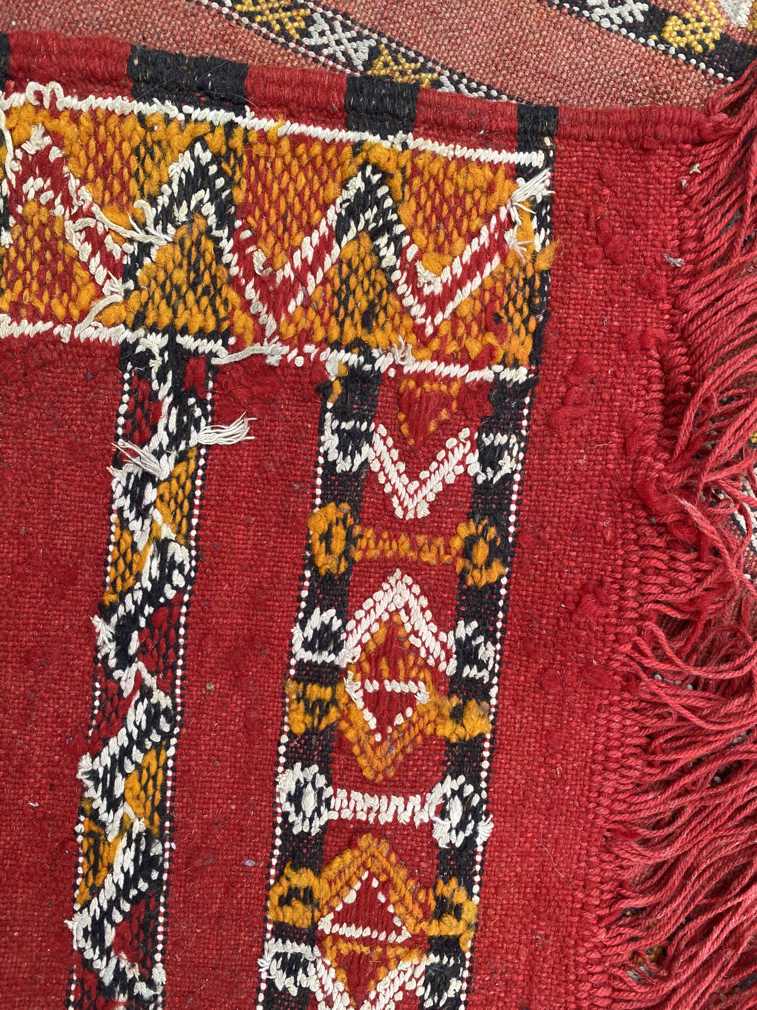 Tapis kilim berbere marocain tissé main 118x165 cm