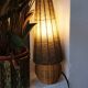 Wicker ball lamp, bead lampshade, vintage