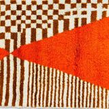 Tapis orange maroccain en laine 150cmx250cm