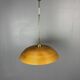Set of 3 midcentury rattan bamboo pencil reed hanging pendants, Italy 1970s