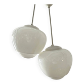 1960s Large Czech Opaline Pendant Light By Napako