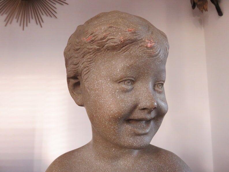 Bust " the laughing child " after Desiderio da Settignano 1920 1930