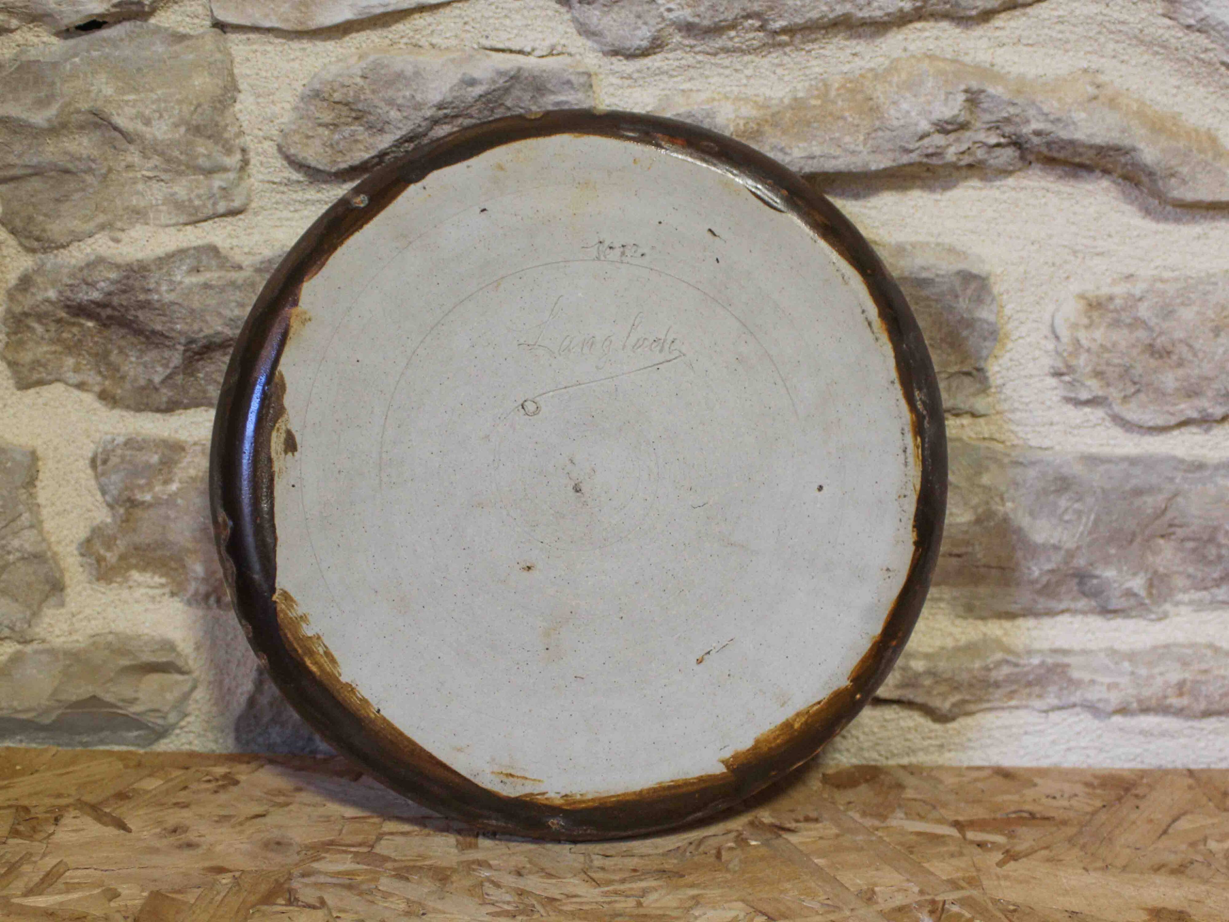 Glazed stoneware plate by Jean Langlade