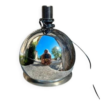 Pied de lampe boule chromée vintage 70