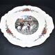 Sarreguemines plate Obernai cut out in earthenware with horsemen decoration Alsace by Loux