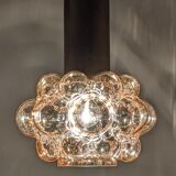 Amber bubble pendant lamp by Helena Tynell for Limburg 60s/70s