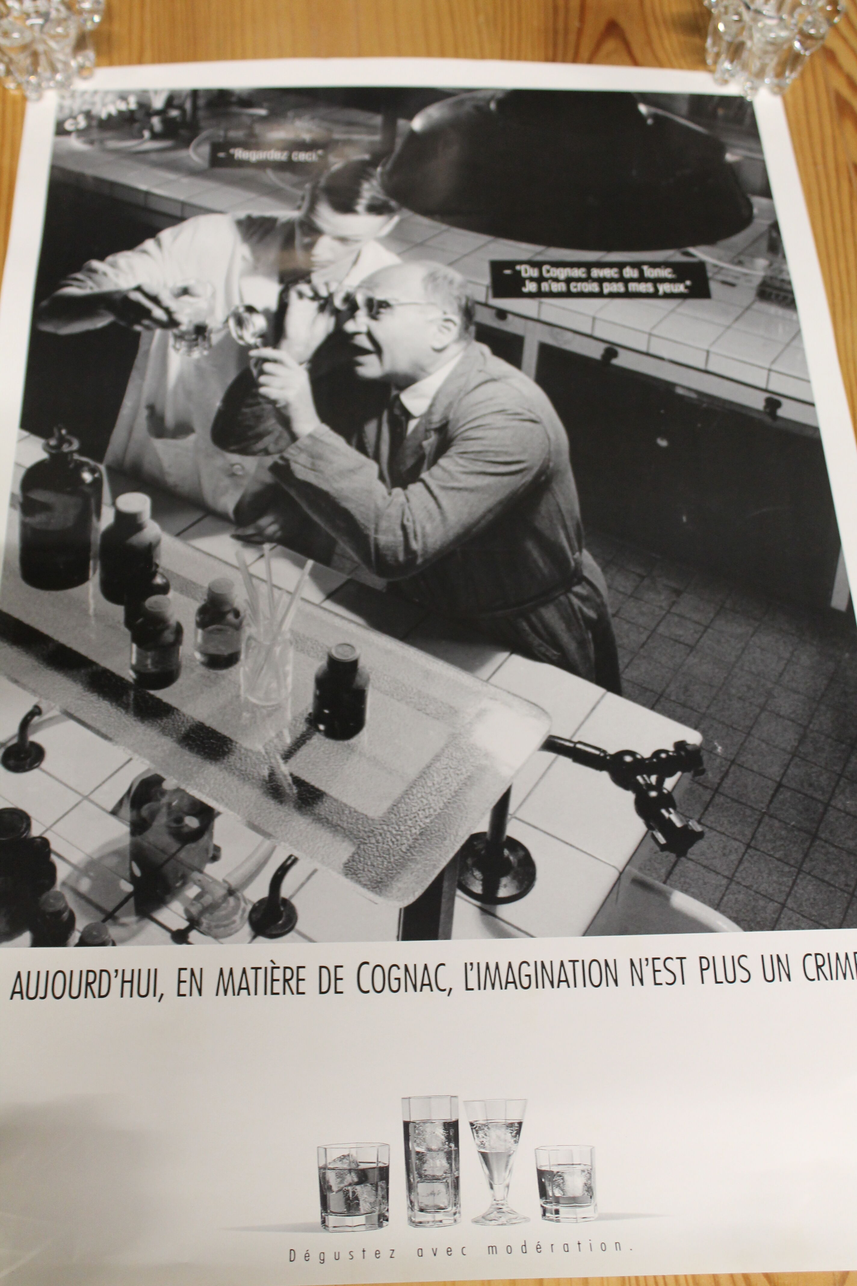 Old poster on Cognac
