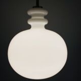 Large white glass chandelier XL by Peill and Putzler