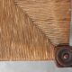 Rustic Oak Ladder-Back Chair with Rush Seat and Cabriole Front Legs, France