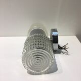 Wall lamp double lights chrome and glass 70s