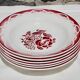 Set of 6 hollow plates Terre de Fer, model "Odette", Digoin Sarreguemines