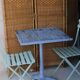 Old bistro table in cast iron and perforated metal, SIGHE Jeune Toulo