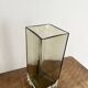 Rectangular vase in smoked crystal with Murano effect