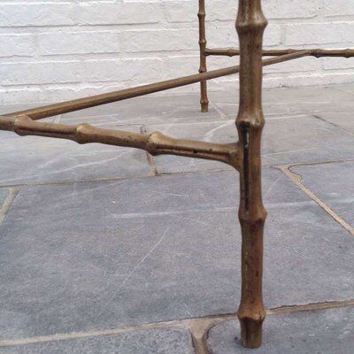 Side table with faux bamboo legs, 1962