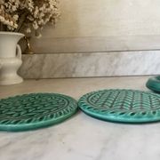 Ensemble de 3 dessous de plat en céramique de Vallauris