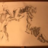 Original drawing study of nudes
