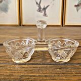 Vintage glass salt and pepper shaker (double salt cellar)
