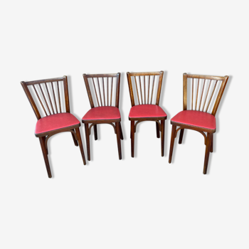 4 chaises baumann vintage