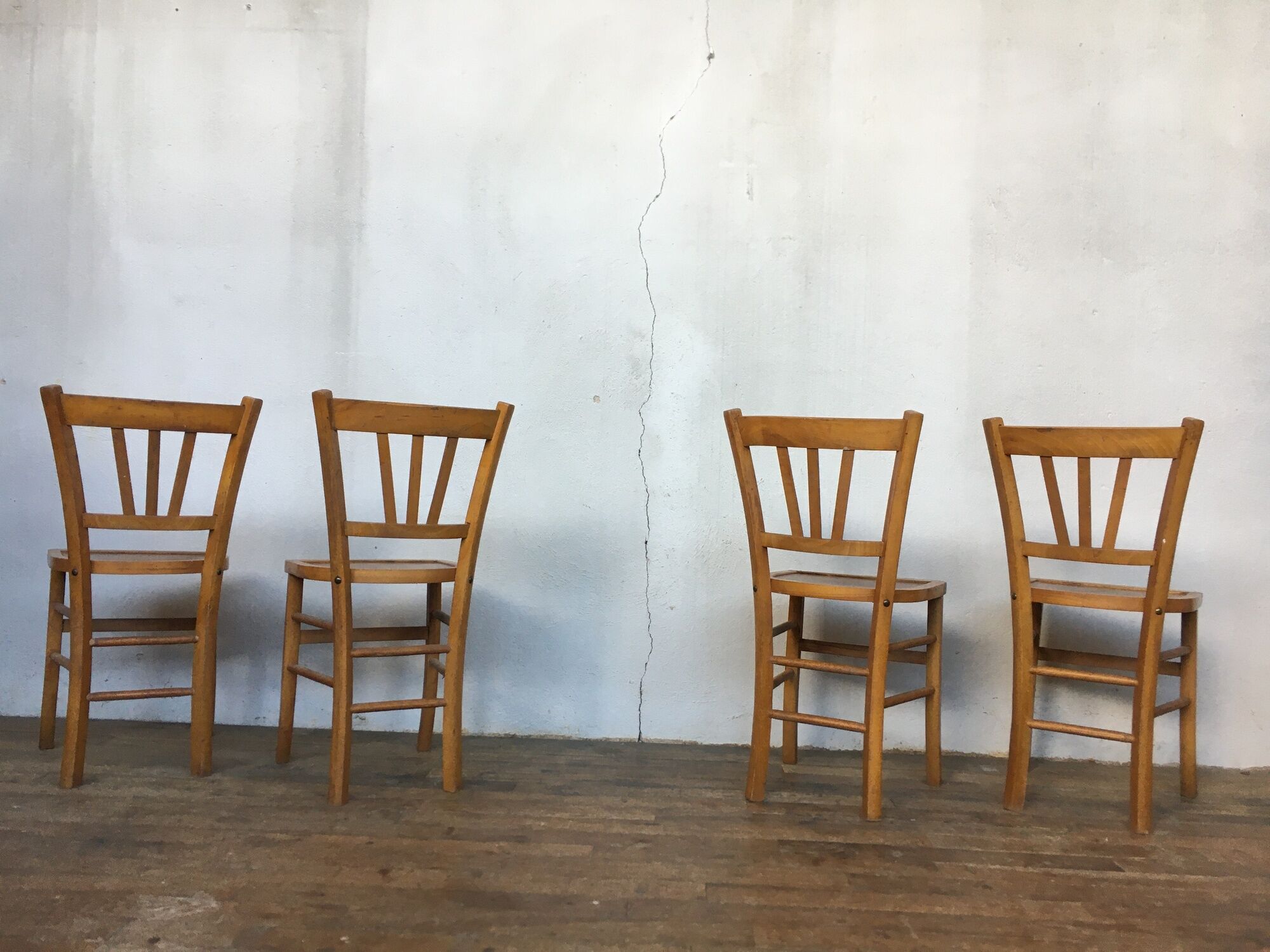 Série de 6 chaises bistrot Baumann troquet brasserie parisienne