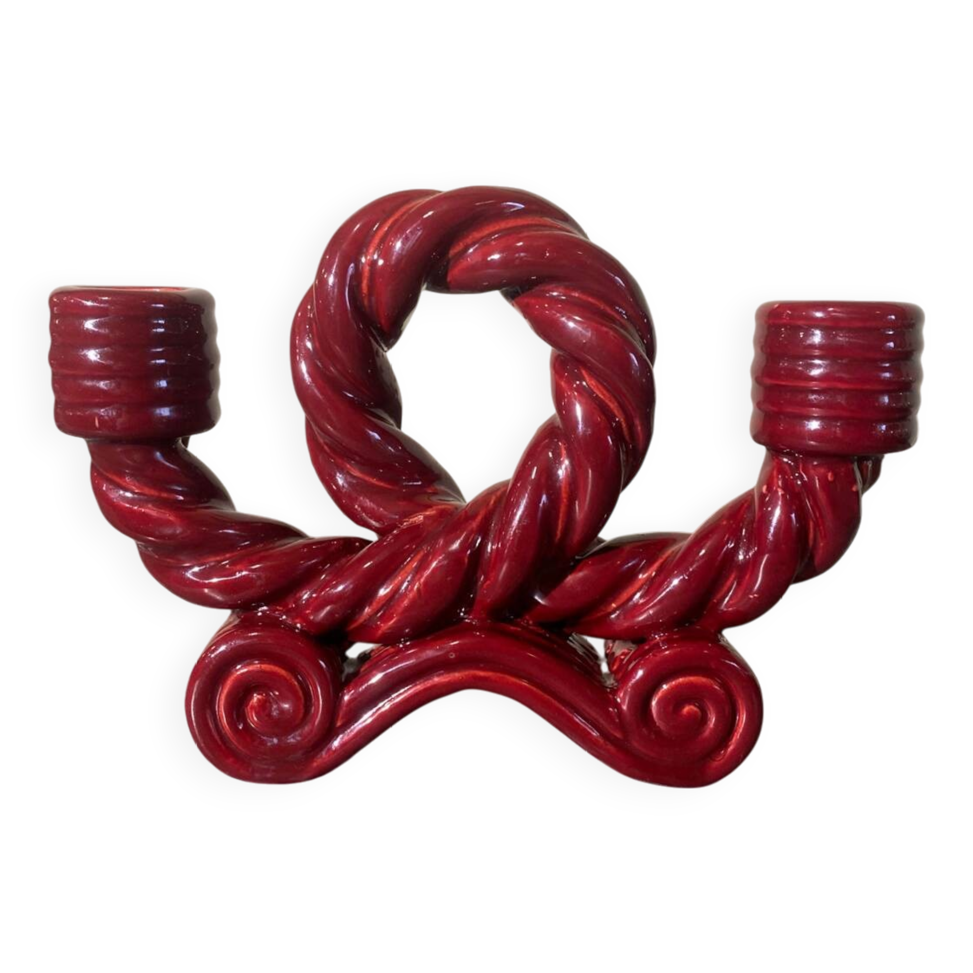 Braided ceramic chandelier