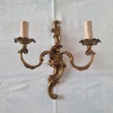 Pair of Louis XV style bronze candlesticks, Raphael model