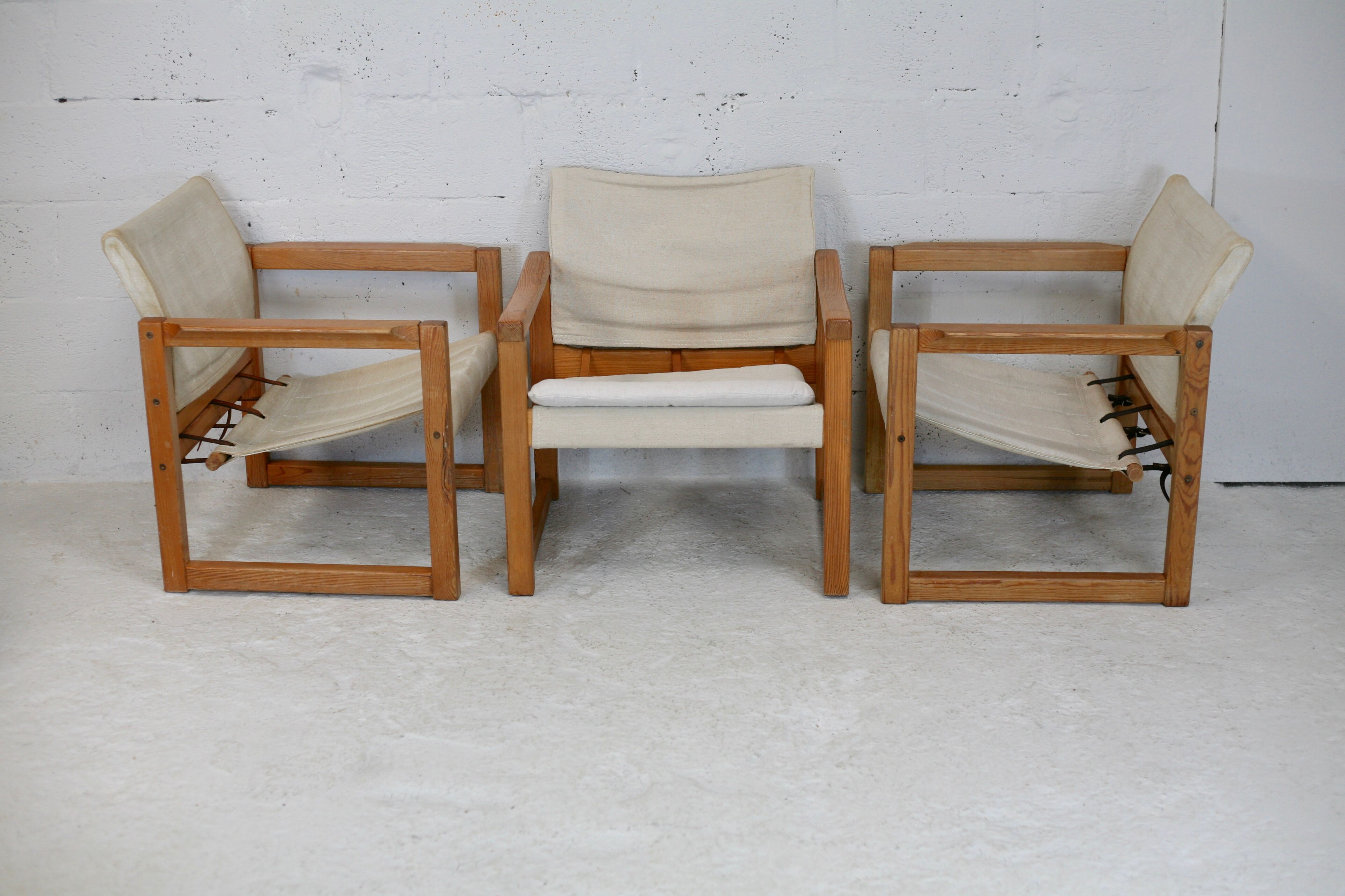 Set of 3 Diana armchairs by Karin Mobring, Ikéa, circa 1970