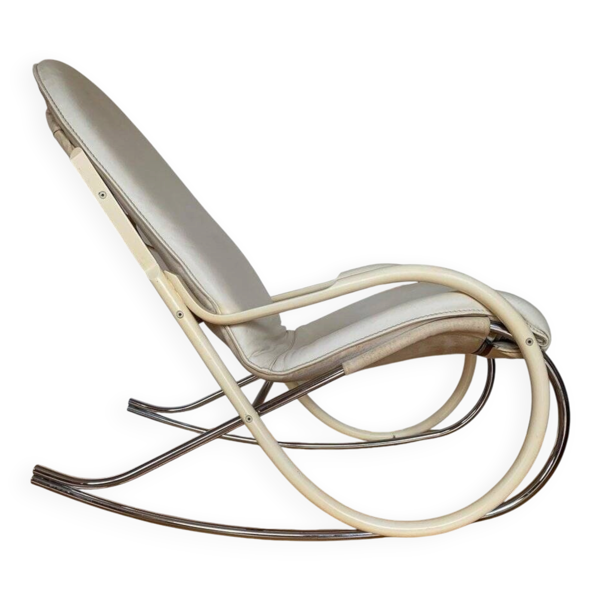 Vintage Swiss rocking chair by Paul Tuttle for Strässle, 1970s
