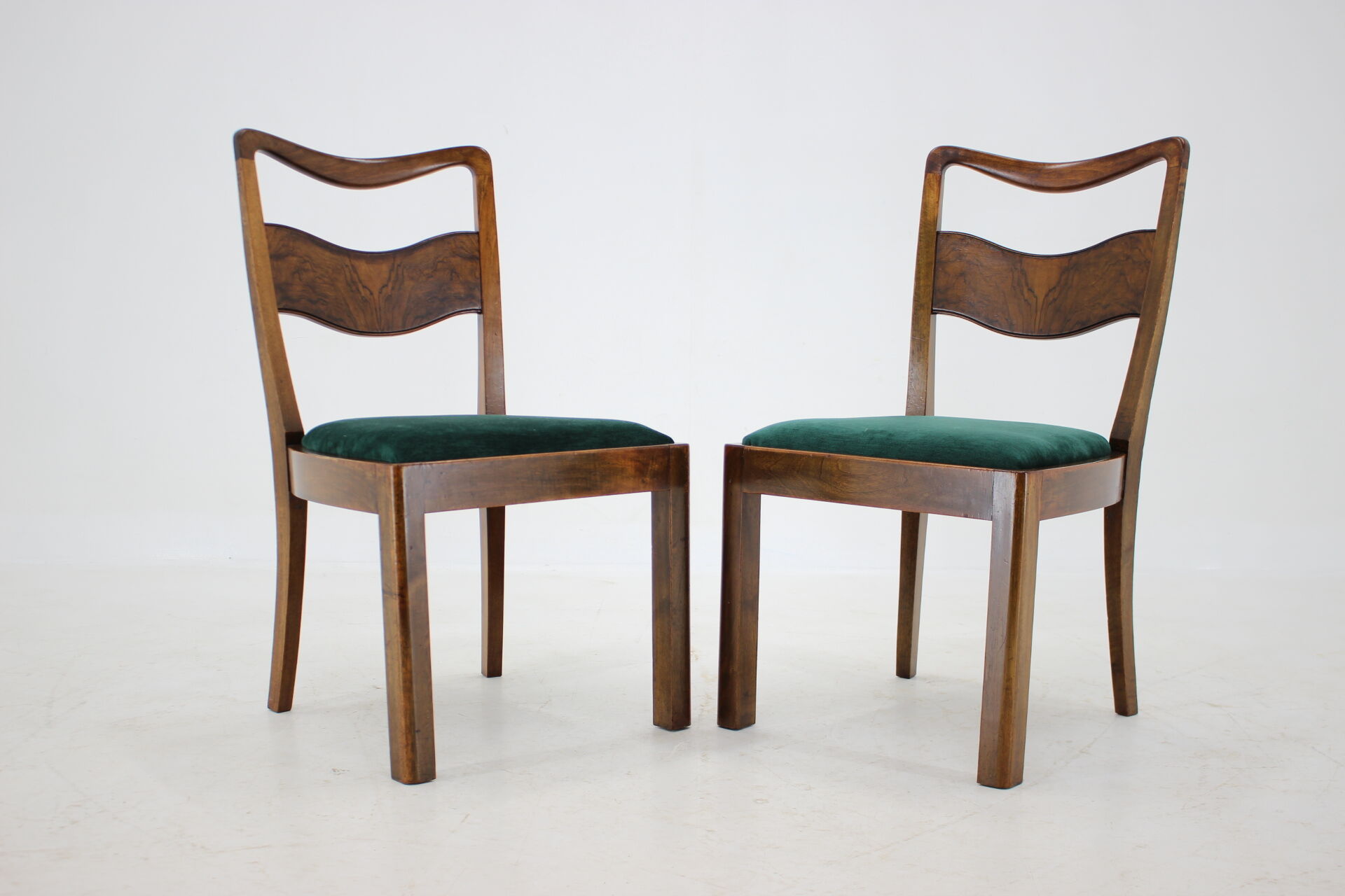 1930s Set of 4 Art Deco Dining Chairs, Czechoslovakia