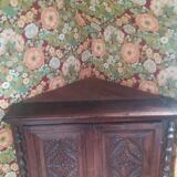 Old cabinet door carved solid oak