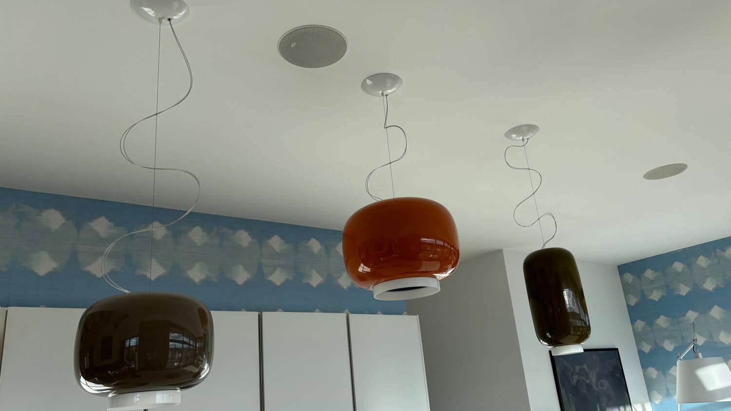 Foscarini Chouchin 1, 2 & 3 glass pendant lamps