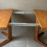 Vintage Baumann table with 2 extensions