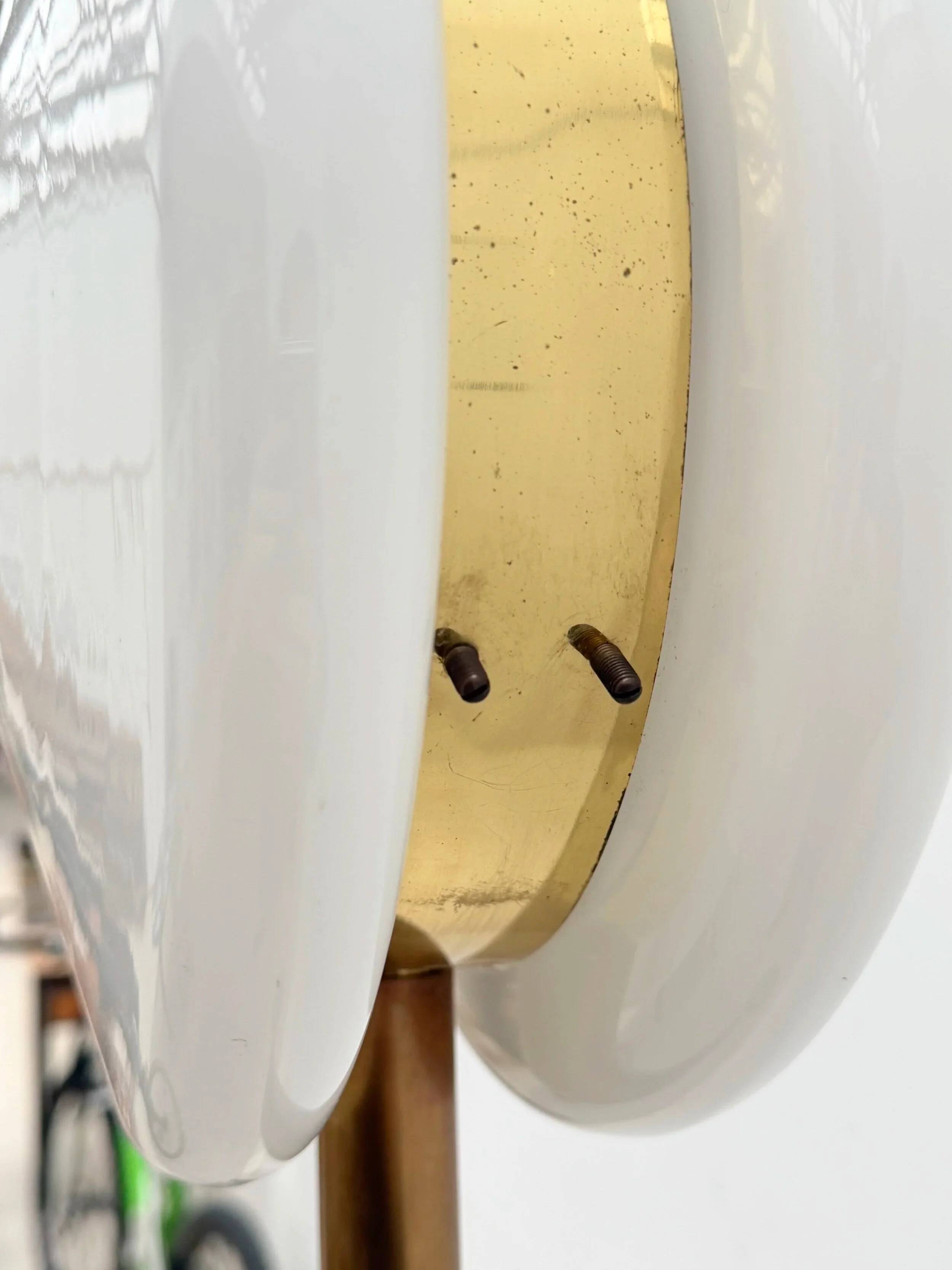 Floor lamp by De Majo in Murano glass and brass, Italy 1960.