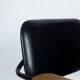 Paire de fauteuils en métal, chêne et cuir, années 1950