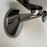 Paire d’appliques vintage, métal chromé, Italie 1970