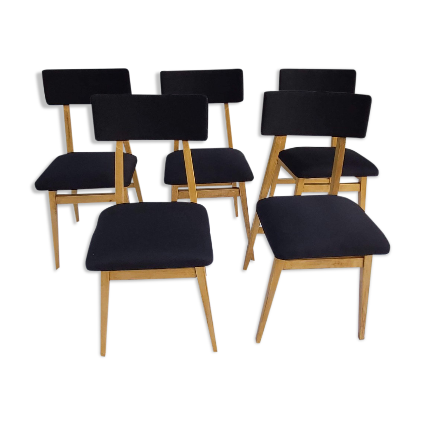 Series of 5 vintage chairs
