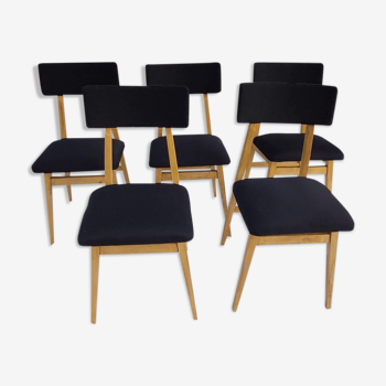 Series of 5 vintage chairs