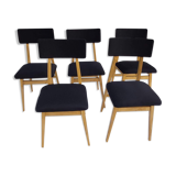Series of 5 vintage chairs
