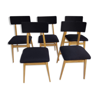 Series of 5 vintage chairs