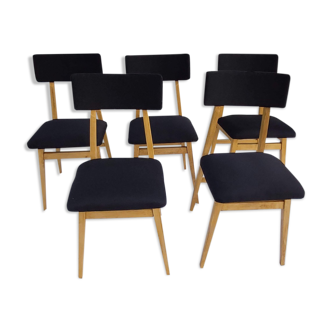 Série de 5 chaises vintage
