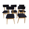 Series of 5 vintage chairs