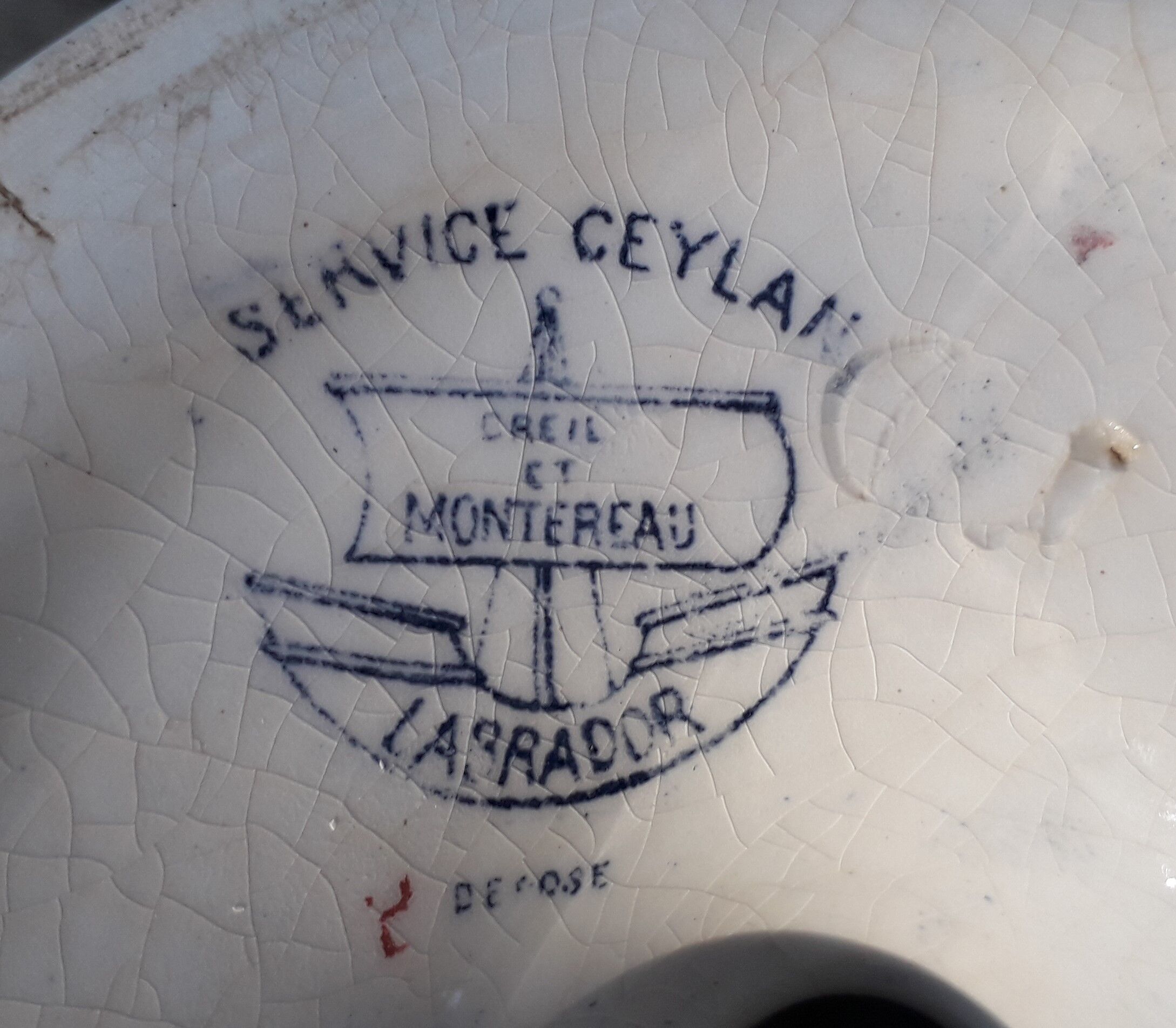 compotier earthenware CREIL and MONTEREAU