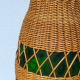 XL bottle lamp foot dressed in rattan 50s