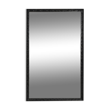 Baroque black large oak fireplace mirror, France ca. 1850