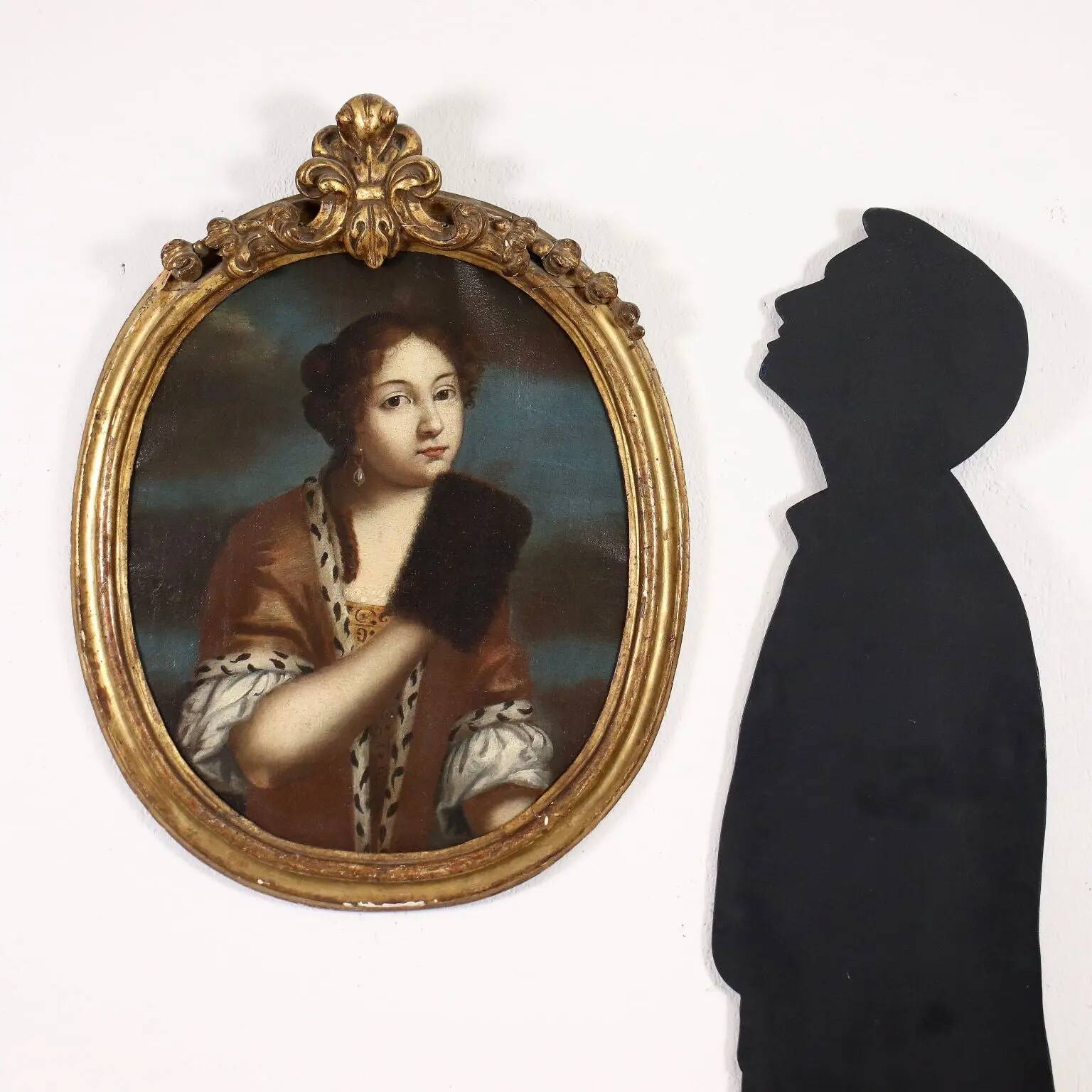 Female portrait in oil on canvas, Italy, 18th century