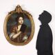 Female portrait in oil on canvas, Italy, 18th century