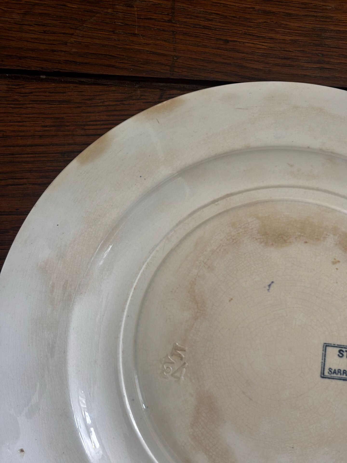 Antique plate from Sarreguemines Stella