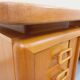 Large vintage double-sided executive desk in oak wood from the 70s