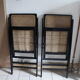 Paire de chaises pliantes bois et cannage
