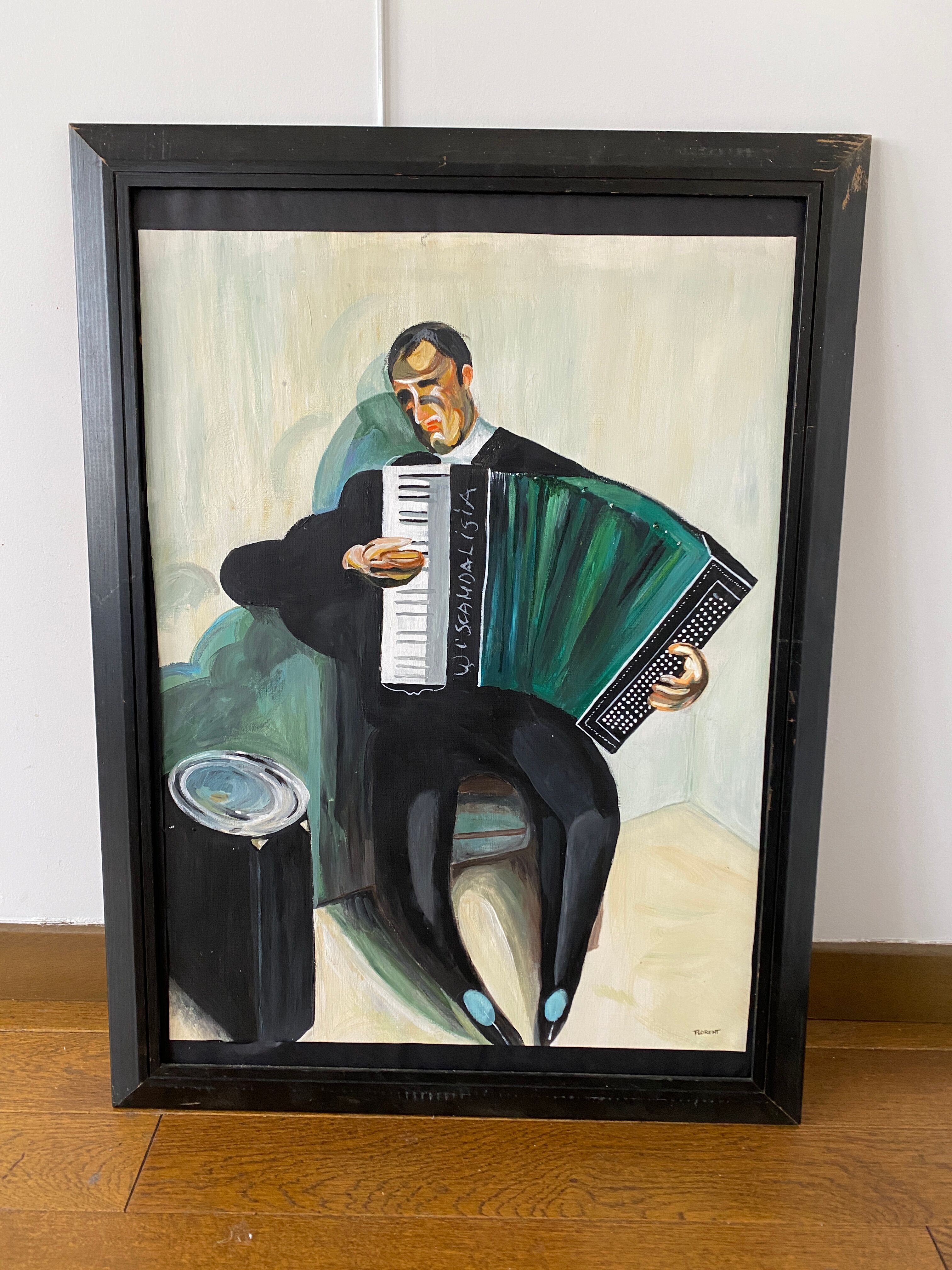 Accordionist Painting
