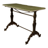 Cast iron and terrazzo bistro table from the art nouveau period